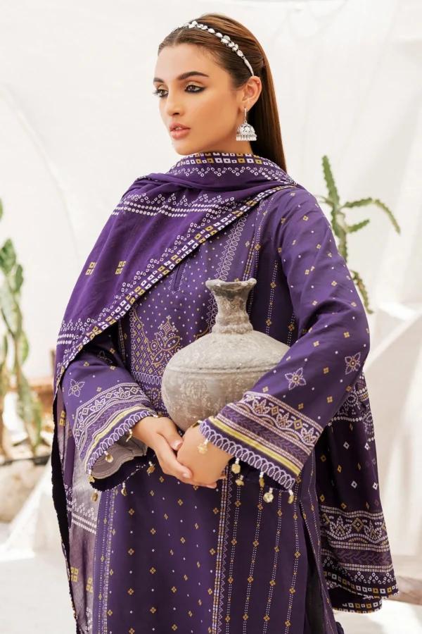 GulAhmed Printed Collection – Chunri CL 44524A (Purple)