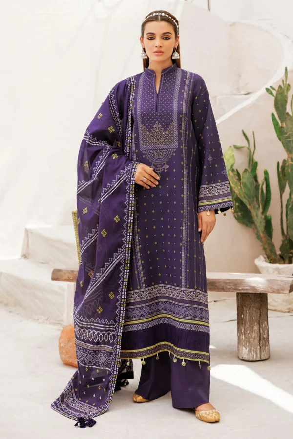 GulAhmed Printed Collection – Chunri CL 44524A (Purple)