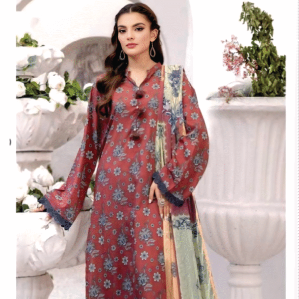 Aansa by Legends – W25KS3H128 (Maroon & Yellow)